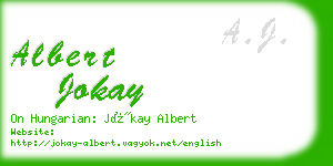 albert jokay business card